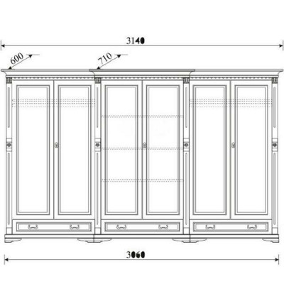 Klassische Schränke Schrank Schrankwand Kleiderschrank Massiv Kolonial Stil O6D
