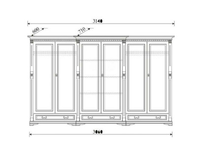 Klassische Schränke Schrank Schrankwand Kleiderschrank Massiv Kolonial Stil O6D