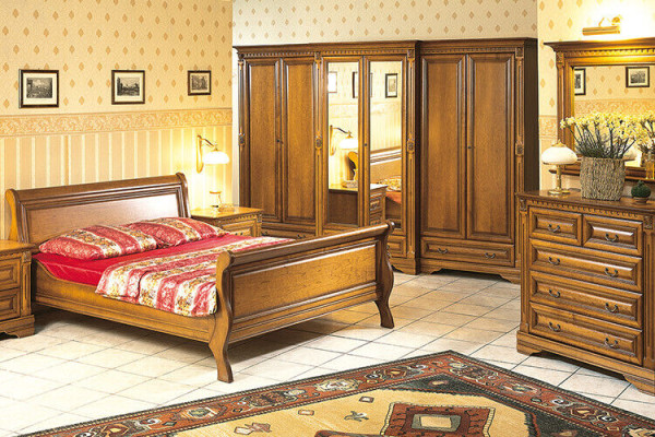 Klassische Schränke Schrank Schrankwand Kleiderschrank Massiv Kolonial Stil O6D