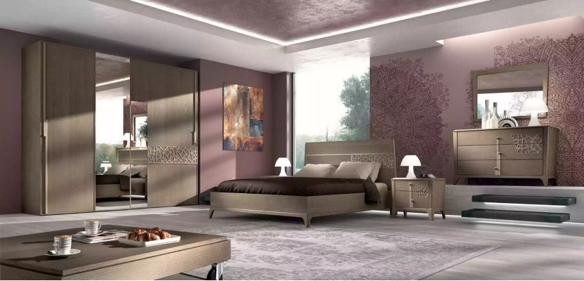 Kommode Spiegel Neu Luxus Komplettes Schlafzimmer Set Sideboard braun 2tlg