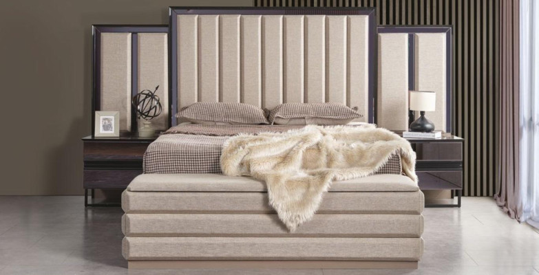 Luxus Schlafzimmer Set 6tlg Moderner Stil Holzmöbel Bett Schminktisch Set