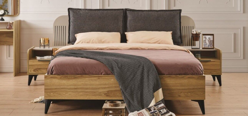 Luxus Schlafzimmer Set Komplett Designer Bett 2x Nachttische 3 tlg neu