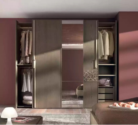 Schlafzimmer Bett 2x Nachttisch Design 6tlg. Komplett Set braun 6tlg