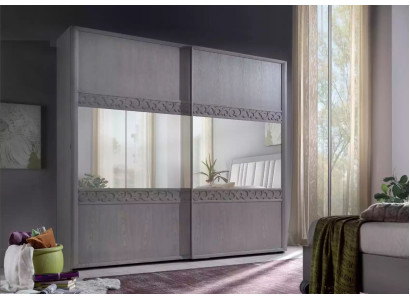 Schwebetüren Schrank Schrank Kleiderschrank mit Spiegel Holz Luxus Modernes