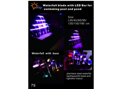 Wasserfall Pool Anlage Brunnen Edelstahl Dekoration Wasserspiele Schwimmbecken