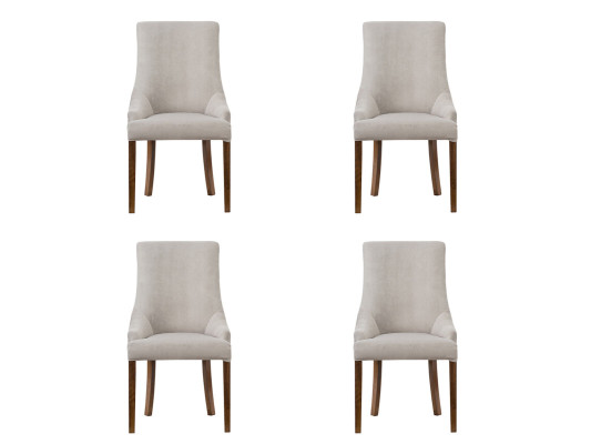 4x Designer Polster Stuhl Set Garnitur Stühle Komplett Lehn Sitz Lounge