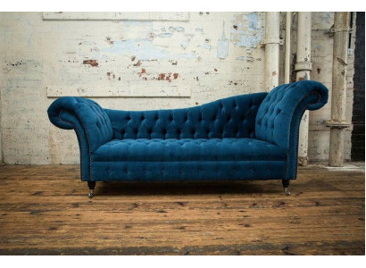 Chaiselounge Bank Sitz Liege Lounge Barock Rokoko Jugendstil klassisch Blaue Neu