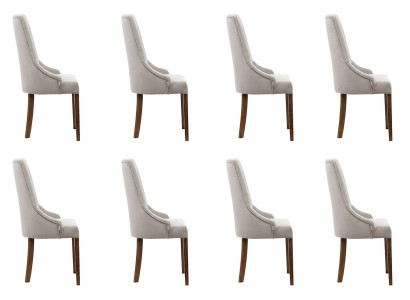 8x Designer Polster Stuhl Set Garnitur Stühle Komplett Lehn Sitz Lounge