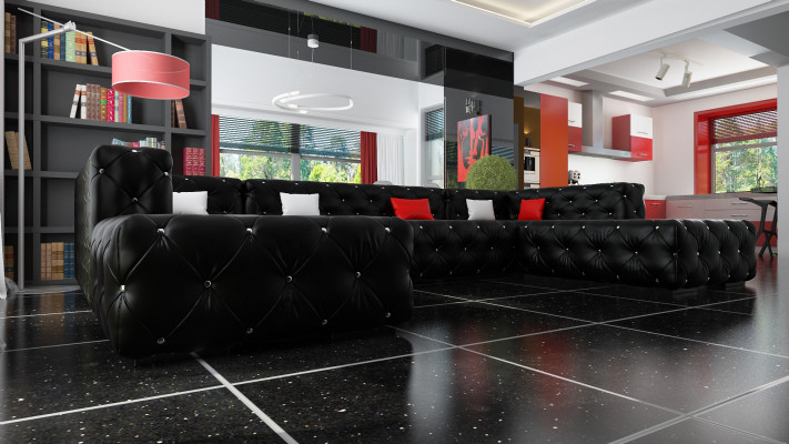 Ecksofa Chesterfield Wohnlandschaft Luxus Designer Sofa Couch Polster Ecksofa