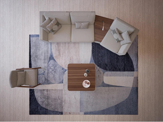 Polstermöbel Sofa Couch Dreisitzer Wohnzimmer Design Sessel Holz Textil