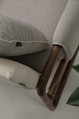 Sofagarnitur 21 Sitzer Sessel Zweisitzer Modern Stoff Grau Set Design