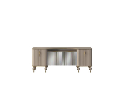 Moderne Beige Anrichte Luxuriöses Sideboard Wohnzimmer Holzschrank Neu