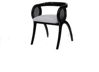 Grau-Schwarzer Designer Stuhl Luxuriöser Einsitzer Esszimmer Stühle