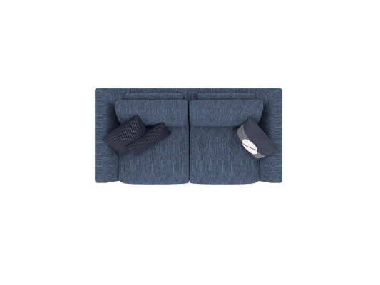 Wohnzimmer Blau Zweisitzer Sofa Couch Modern Design Stoffsofa Textil