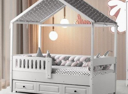 Kinderbett Holzbett Funktionsbett Ausziehbares Bett 200 Holz Weiß Neu