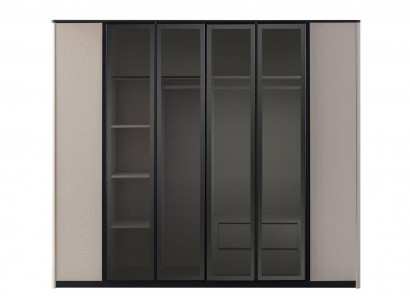 Kleiderschrank Garderobenschrank Schrank Moderne Holzschrank Grau