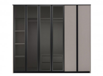 Holzschrank Schrank Kleiderschrank Garderobenschrank Moderne Grau