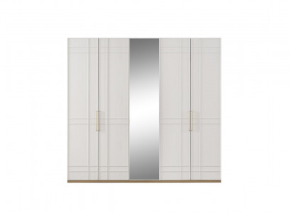 Kleiderschränke Kleiderschrank Schränke Weiß Holz Spiegel 5 Türen Neu