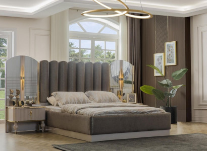 Exklusive Schlafzimmer Möbel Designer Doppelbett Moderne Nachttische