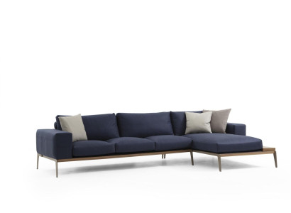 Ecksofa L-Form Sofa Wohnzimmer Grau Modern Stoff Sofas Sitzer Design