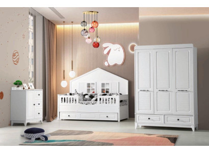 Stilvoll Komplett Jugendzimmer Luxus Kinderzimmer Set 3tlg Weiß Farbe