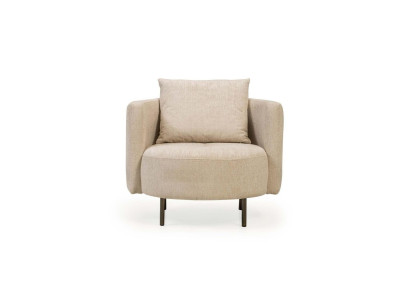 Stoffsessel Sessel Cocktailsessel Einsitzer Beige Designer Sitzer Neu