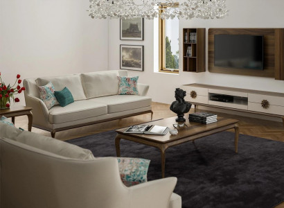 Modern Komplett 2x Dreisitzer Sofa Weiß Textil Wohnzimmer Design Sofas Couch