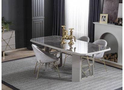 Esszimmer Moderne Möbel Luxuriöser Esstisch 4x Stühle Moderne Garnitur