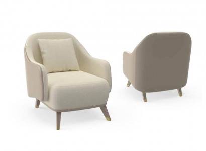 Sessel 1 Sitzer Polster Sofas Design Luxus Textil Couch weiß Sofa Neu