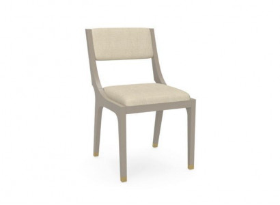 Designer Stuhl Esszimmerstuhl Textil stoff weiß Echtholz Neu