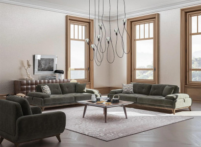 Polstermöbel 4tlg Sofagarnitur Sofa Zweisitzer mit Dreisitzer Luxus Couchtisch