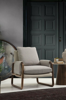 Sofagarnitur 221 Sitzer Sessel Zweisitzer Modern Stoff Grau Set Design