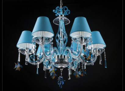 Bohemia Moderne Kronleuchter Licht Deckenleuchten Kronleuchter Kristall Blau Lampe