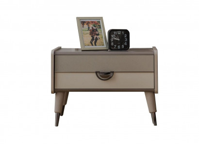 Gruppe Nachttische Nachtschranke Nachtkommoden Beistelltische Grau