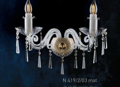 Cristal Applique Murale Chandeliers Kristalleuchter Lustre Elite Bohemia Neuf
