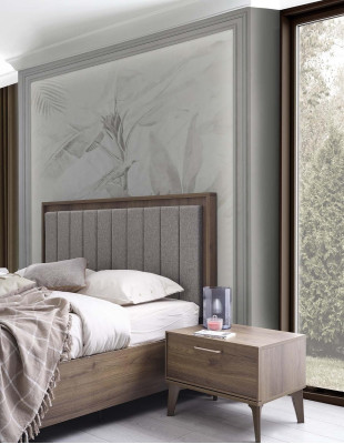 Komplette Schlafzimmermöbel Doppelbett Holz 6tlg Schlafzimmer Braun