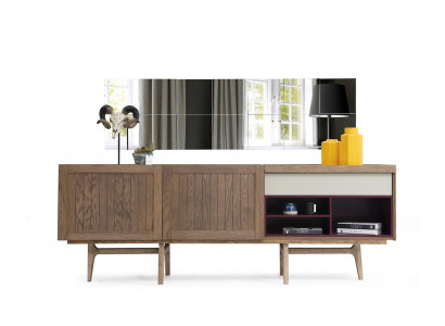 Sideboard Kommode Anrichte Holz Modern Braun Wohnzimmer Kommoden
