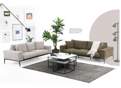 Sofagarnitur 32 Sitzer Sofa Garnitur Grau Sofas Modern Gruppe Set Neu