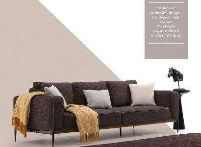 Dreisitzer Sofa 3 Sitzer Stoff Modern Sofas Design Wohnzimmer Grau