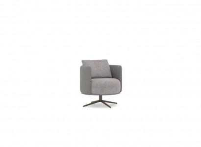 Luxus Grau Sessel Wohnzimmer Polstermöbel Modern Design Neu Polster Stoff Textil