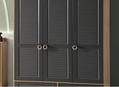 Kleiderschrank Grau Holz Schrank Design Kinderzimmer Kleiderschränke