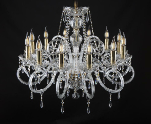 Kristall Kronleuchter Leuchte Lampe Deckenleuchte Bohemia Hängeleuchten