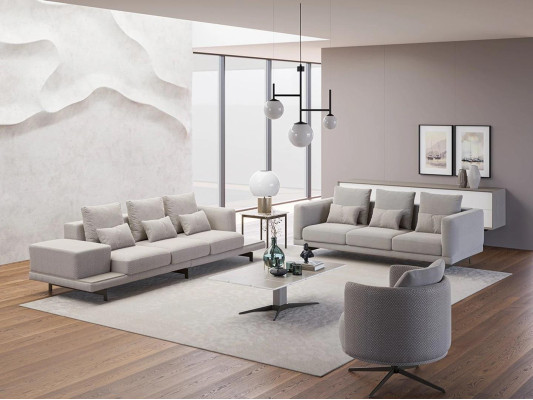 Modern Möbel Wohnzimmer Set 6tlg 2x Sofas Garnitur Luxus 2x Sessel Couchtisch