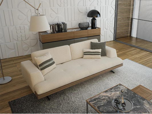 Luxus Polstermöbel Dreisitzer Sofa Design Modern Wohnzimmer Couch Neu