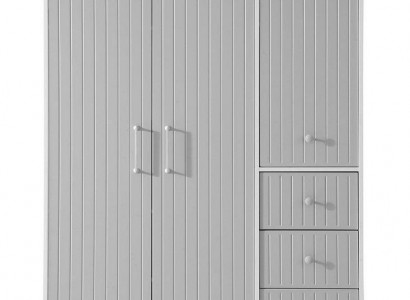 Moderne Kinderzimmer Luxuriös Kleiderschrank in Grau mit viel Stauraum