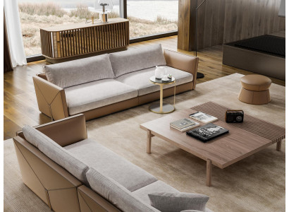 Sofa 3 Sitzer Dreisitzer Modern Stoff Grau Sofas Design Wohnzimmer Neu