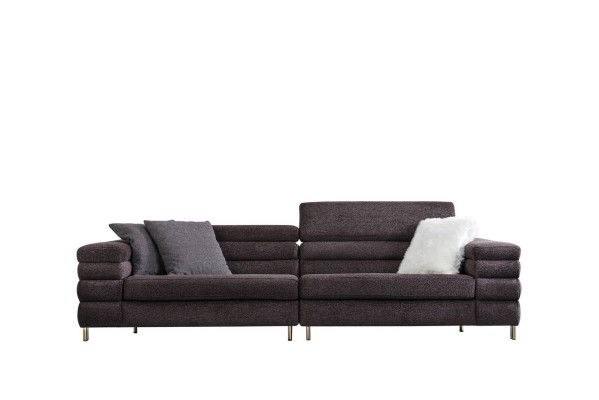 Wohnzimmer Polstersofas Designer 4-Sitzer Couch Brauner Viersitzer Neu