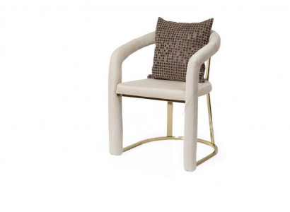 Beiger Designer Stuhl Luxus Holzrahmen Designer Esszimmer Holz Stühle