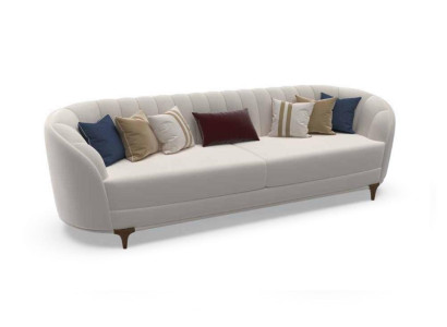 Modernes weiß Sofa im Wohnzimmer Exklusives 3 Sitzer Sofas 250cm Luxus