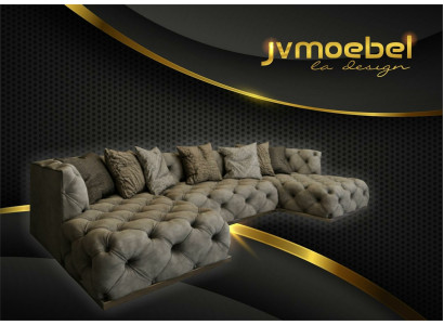 Ecksofa Sofa Couch Polster Garnirtur U Form Couchen Chesterfield Möbel Sofas Neu